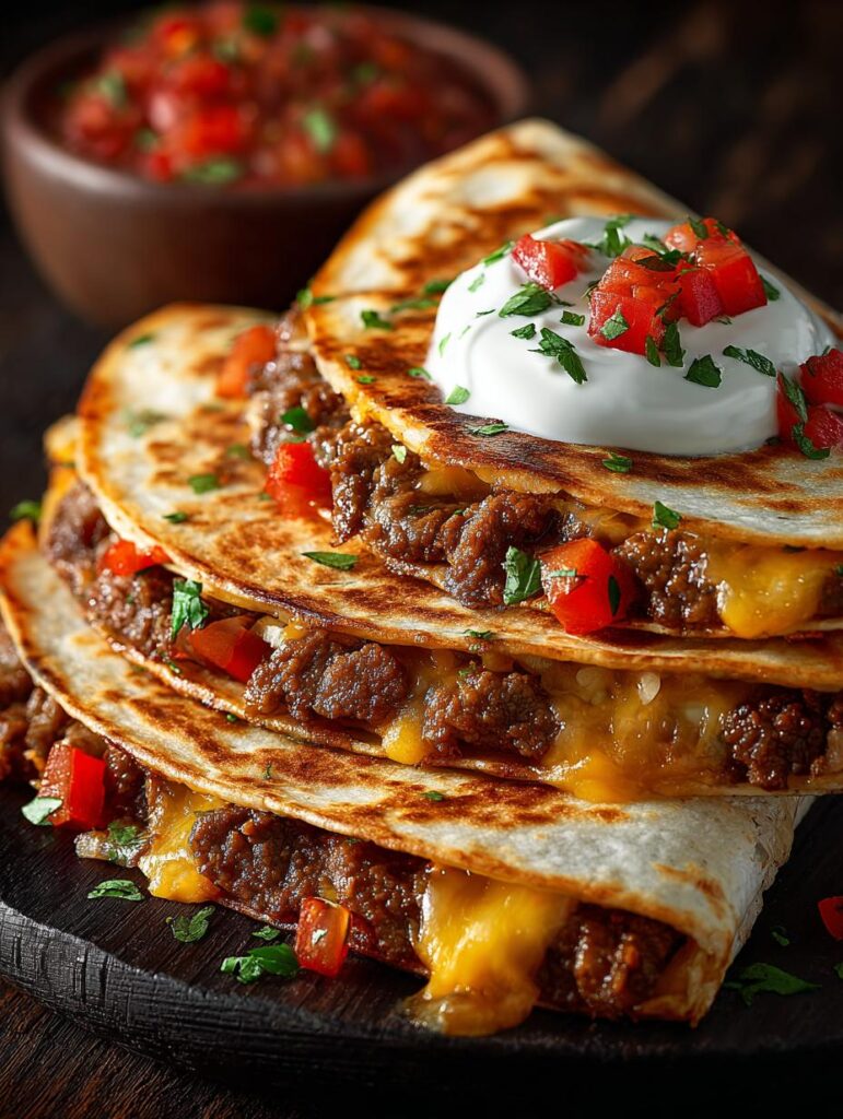 High Protein Beef Quesadilla