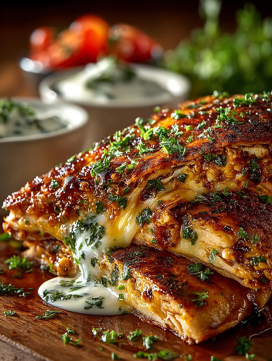 Easy High Protein Chicken Ranch Quesadilla Recipe - High Protein Chicken Ranch - main visual representation