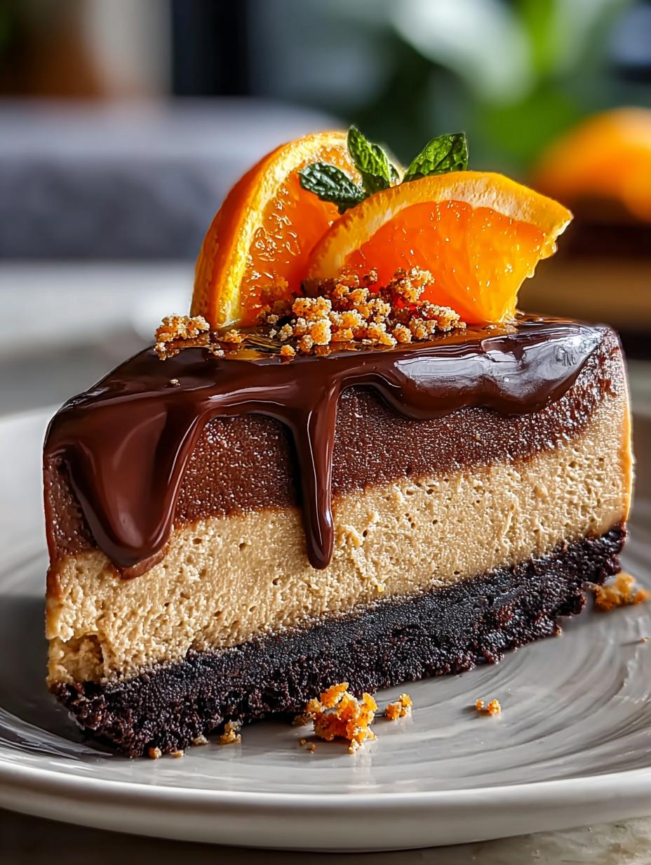 Indulge Chocolate Orange Cheesecake: 10 Delicious Layers - Indulge Chocolate Orange Cheesecake - additional detail