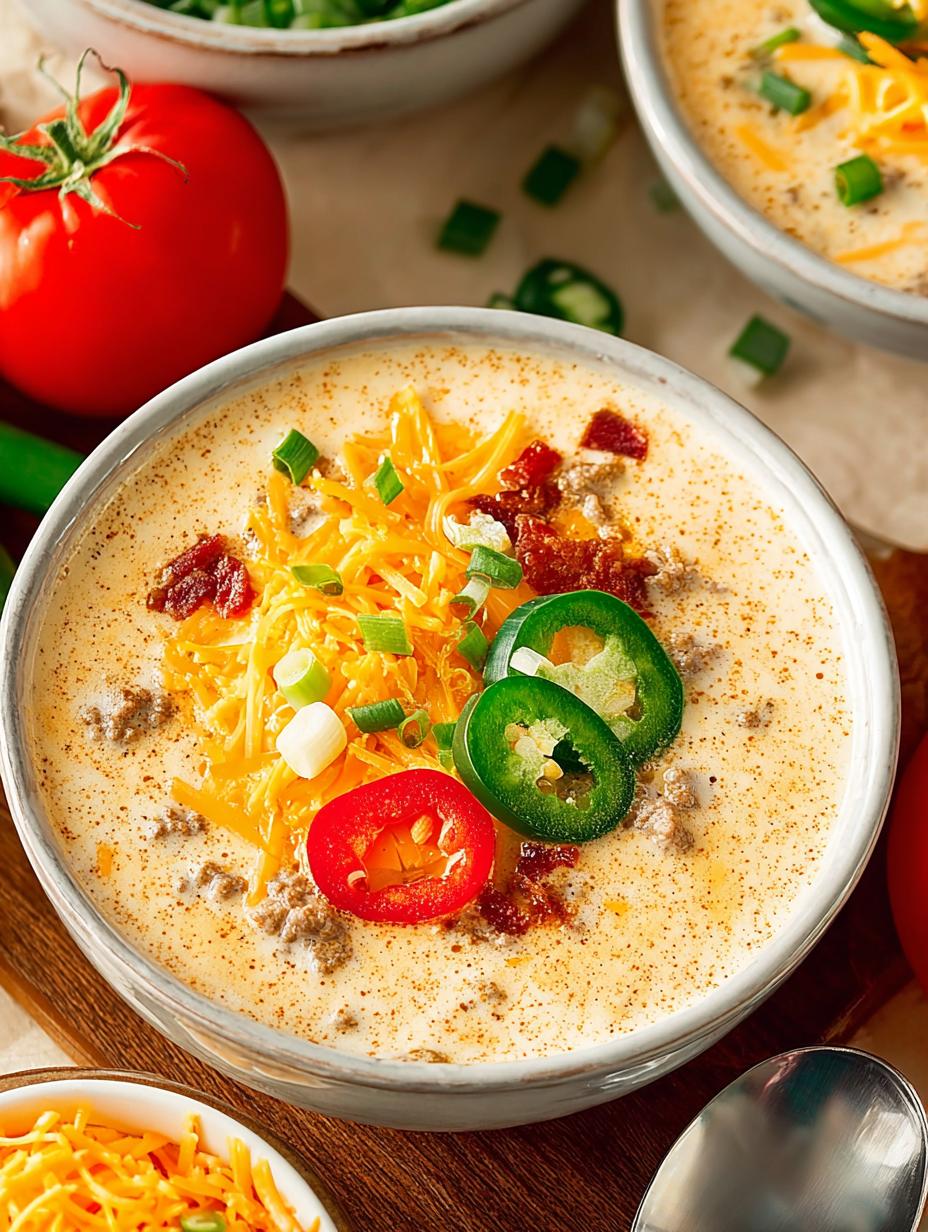Delicious Keto Cheeseburger Soup: 7 Rich Flavors to Enjoy - Keto Cheeseburger Soup - additional detail