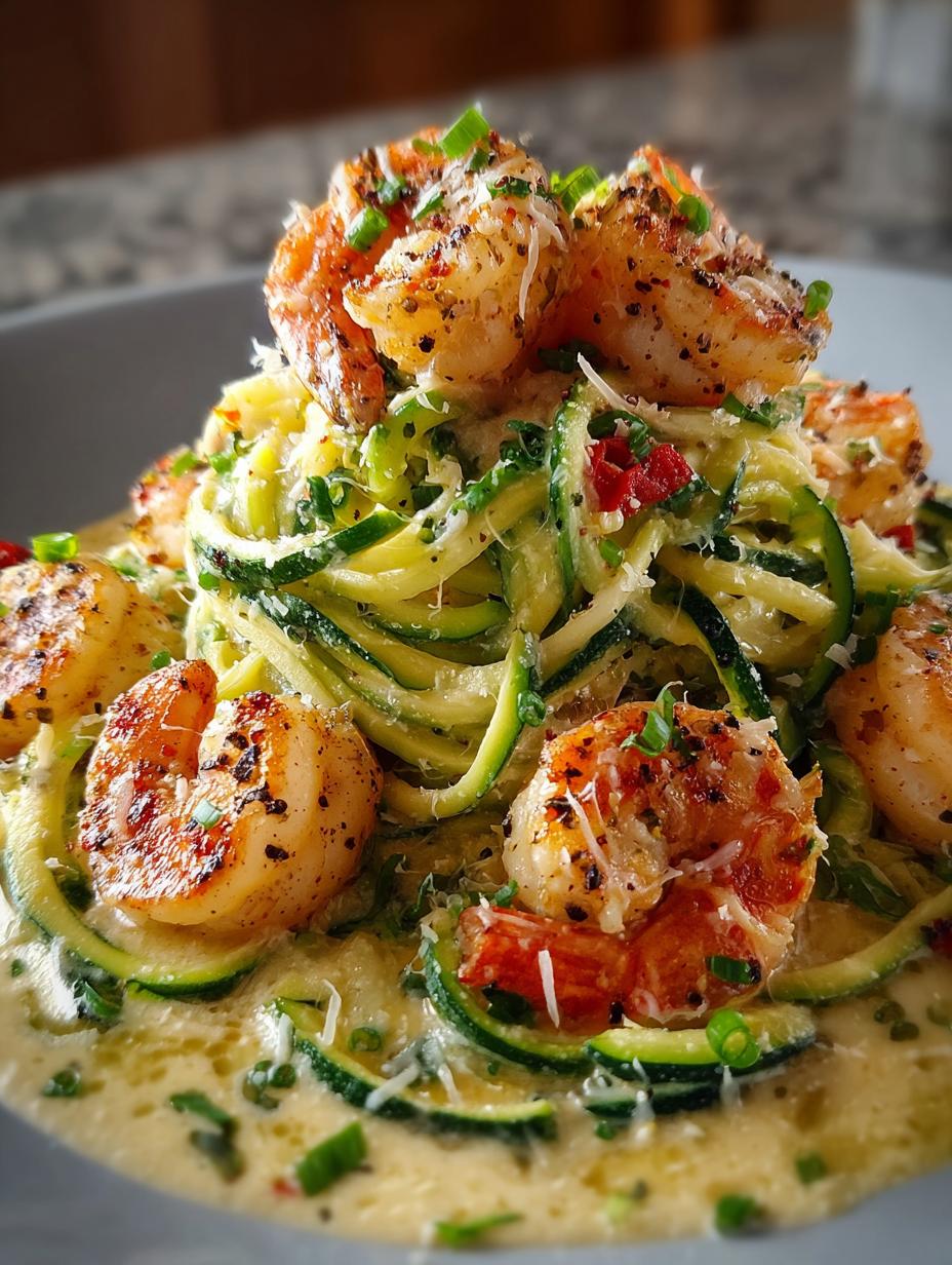 Keto Shrimp Alfredo Zoodles: 5 Steps to Creamy Perfection - Keto Shrimp Alfredo Zoodles - additional detail
