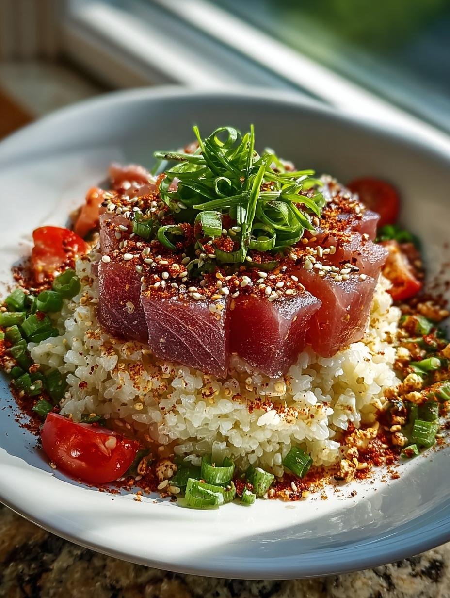 Keto Spicy Tuna Rice