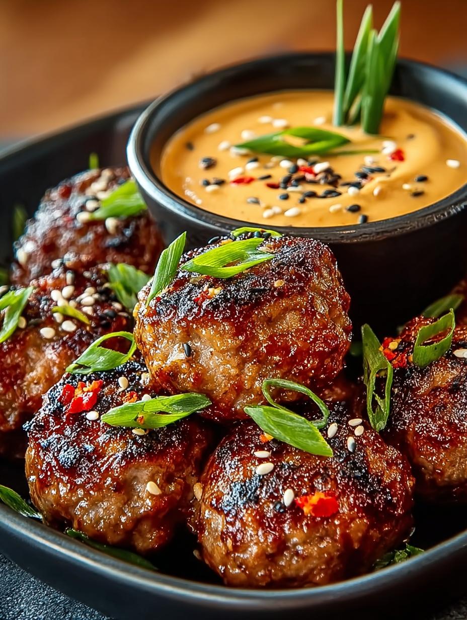 Korean Bbq Meatballs with