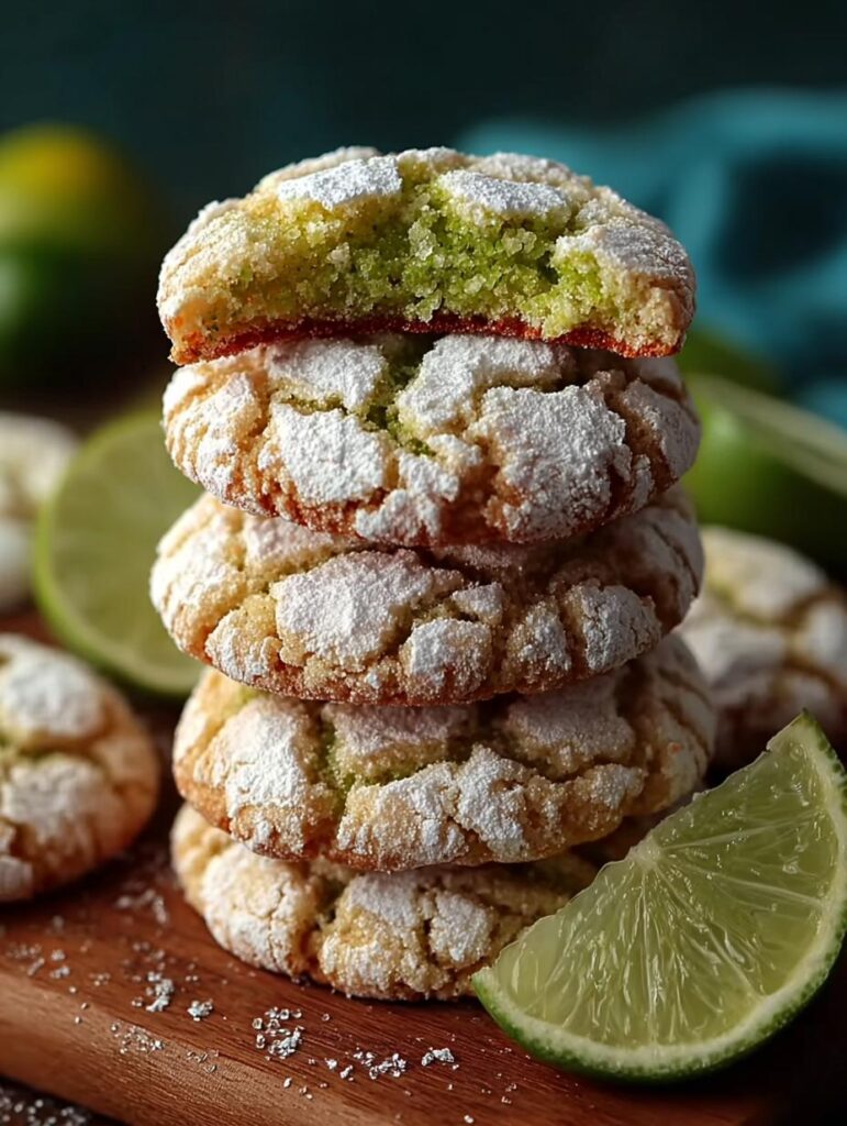 Lime Crinkle Cookies Zesty
