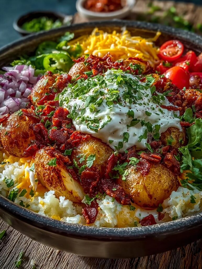 Loaded Potato Taco Bowl
