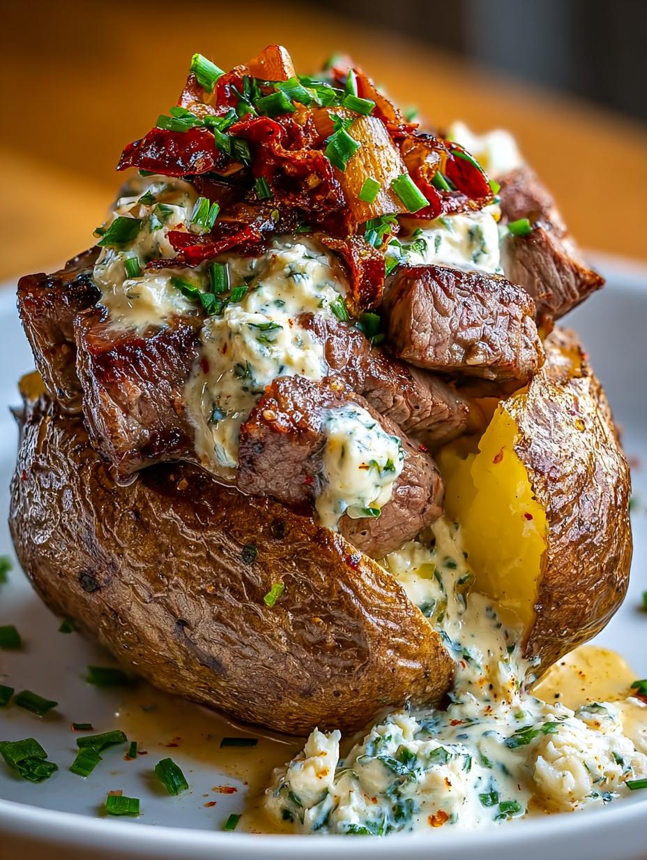 Loaded Steak Potato For Meat Lovers' Ultimate Comfort Dish - Loaded Steak Potato For - additional detail