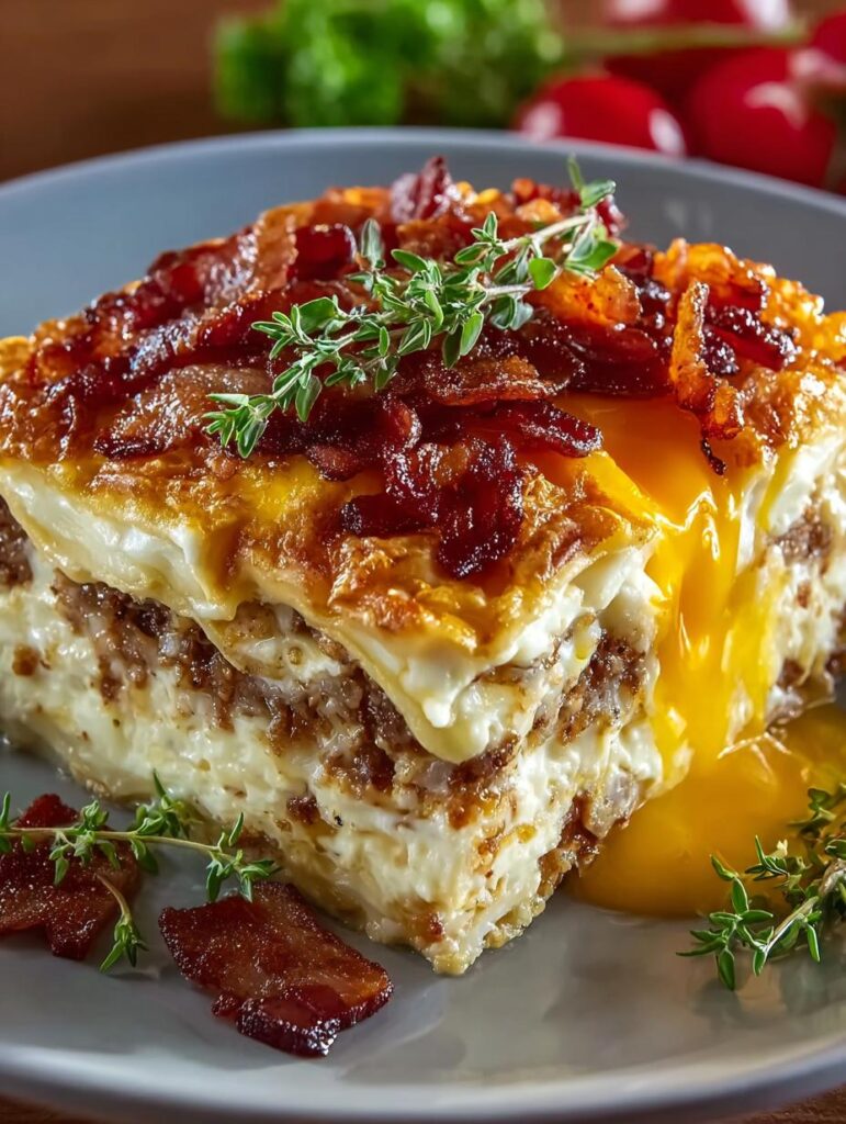 Maple Bacon Breakfast Lasagna