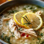 Mediterranean Lemon Chicken Soup