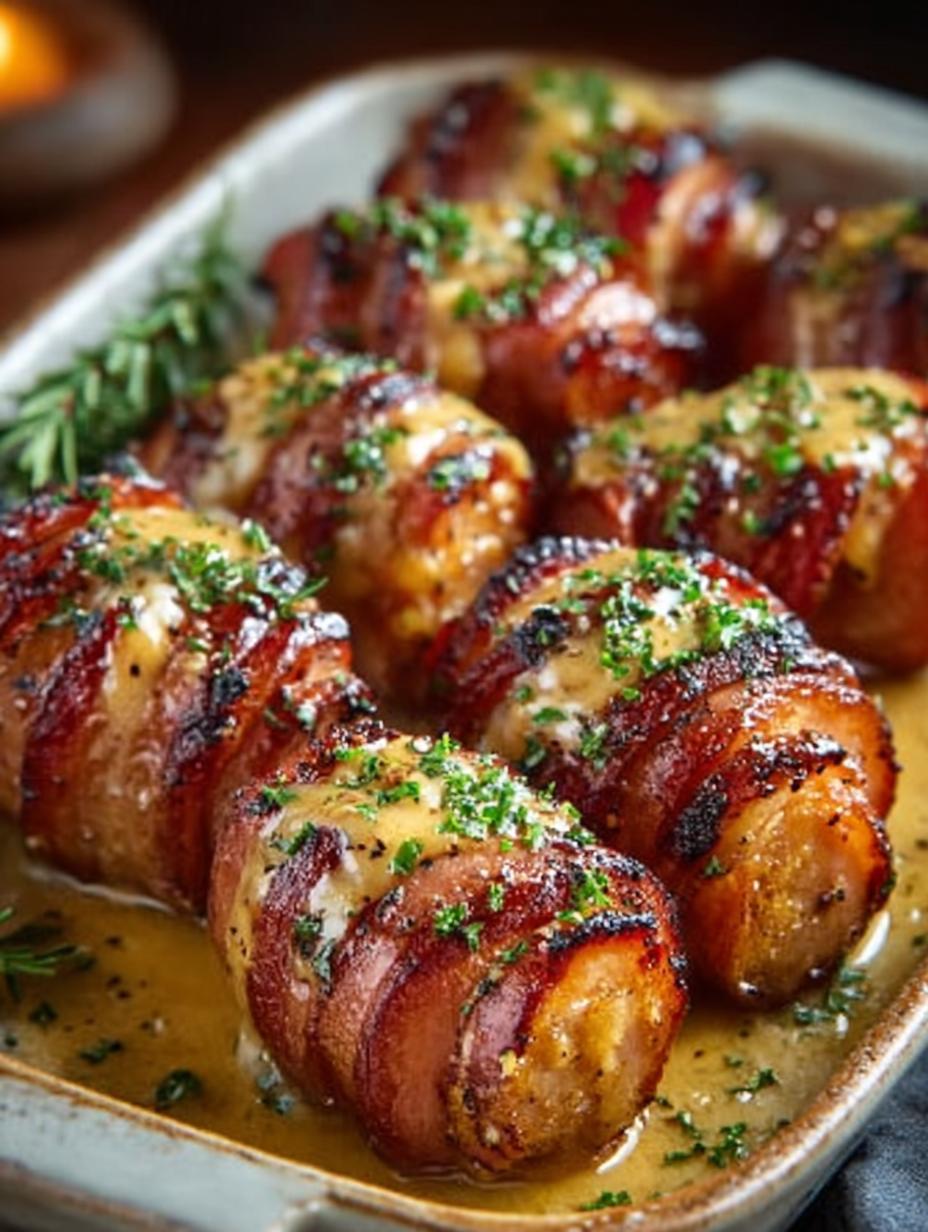 Mustard Hasselback Kielbasa Bites