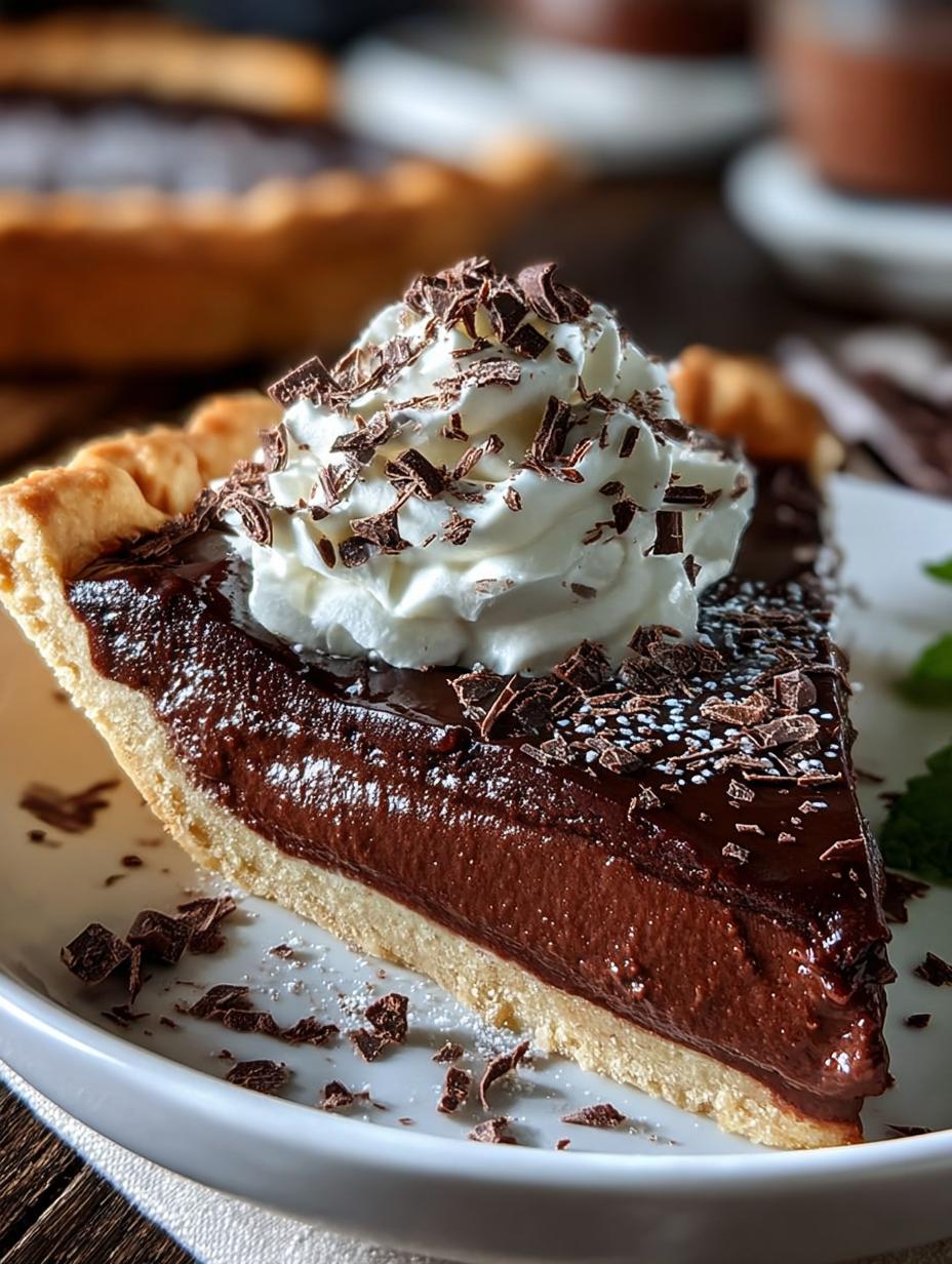 Old Fashioned Chocolate Pie