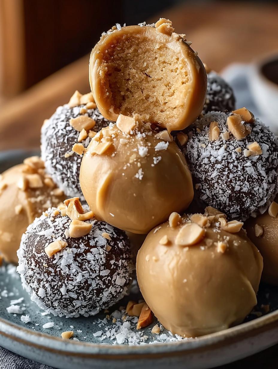 Peanut Butter Bliss Balls: 12 Irresistible Treats to Enjoy 5 Irresistible Peanut Butter Bliss Balls ready to enjoy