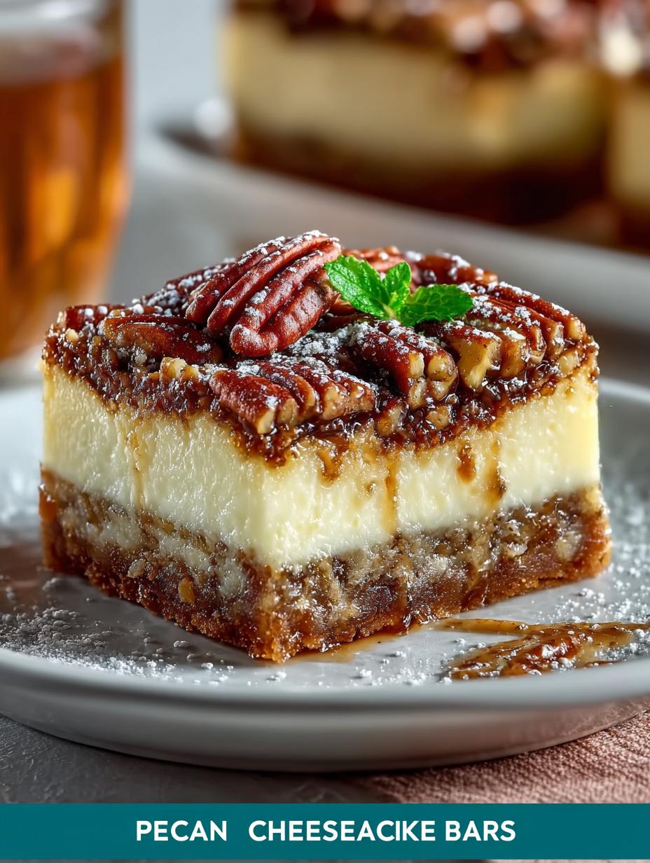 Delicious Pecan Pie Cheesecake Bars to Savor - Pecan Pie Cheesecake Bars - additional detail