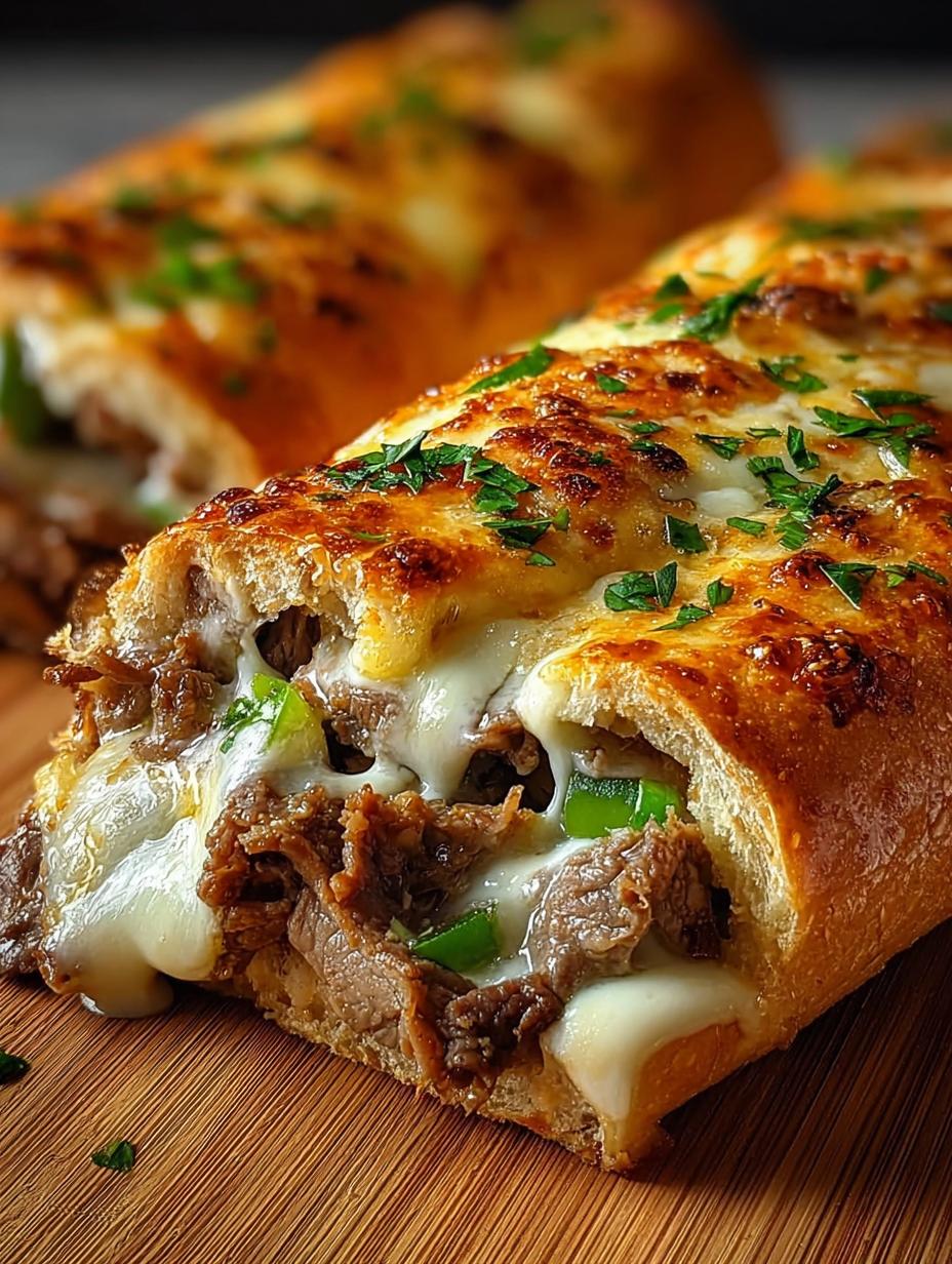 Philly Cheesesteak Stuffed Cheesy Breadsticks Recipe - Philly Cheesesteak Stuffed Cheesy - additional detail