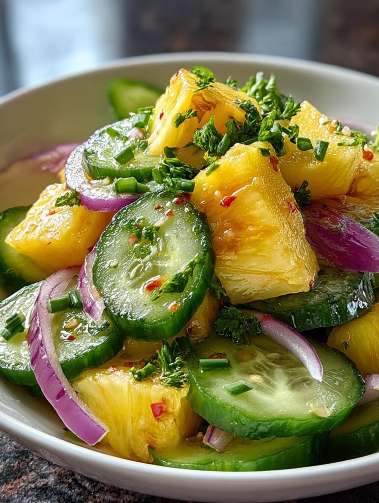 Pineapple Cucumber Salad Refreshing