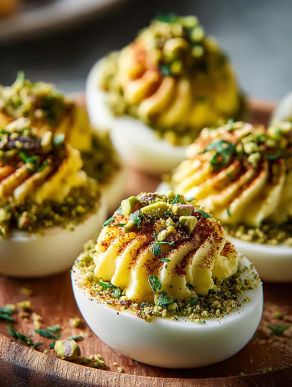 Pistachio Crusted Deviled Eggs: A Nutty Delight - Pistachio Crusted Deviled Eggs - main visual representation