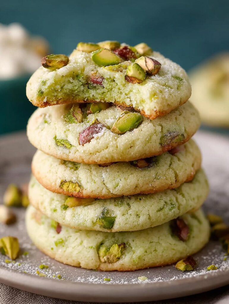 Pistachio Pudding Cookies with
