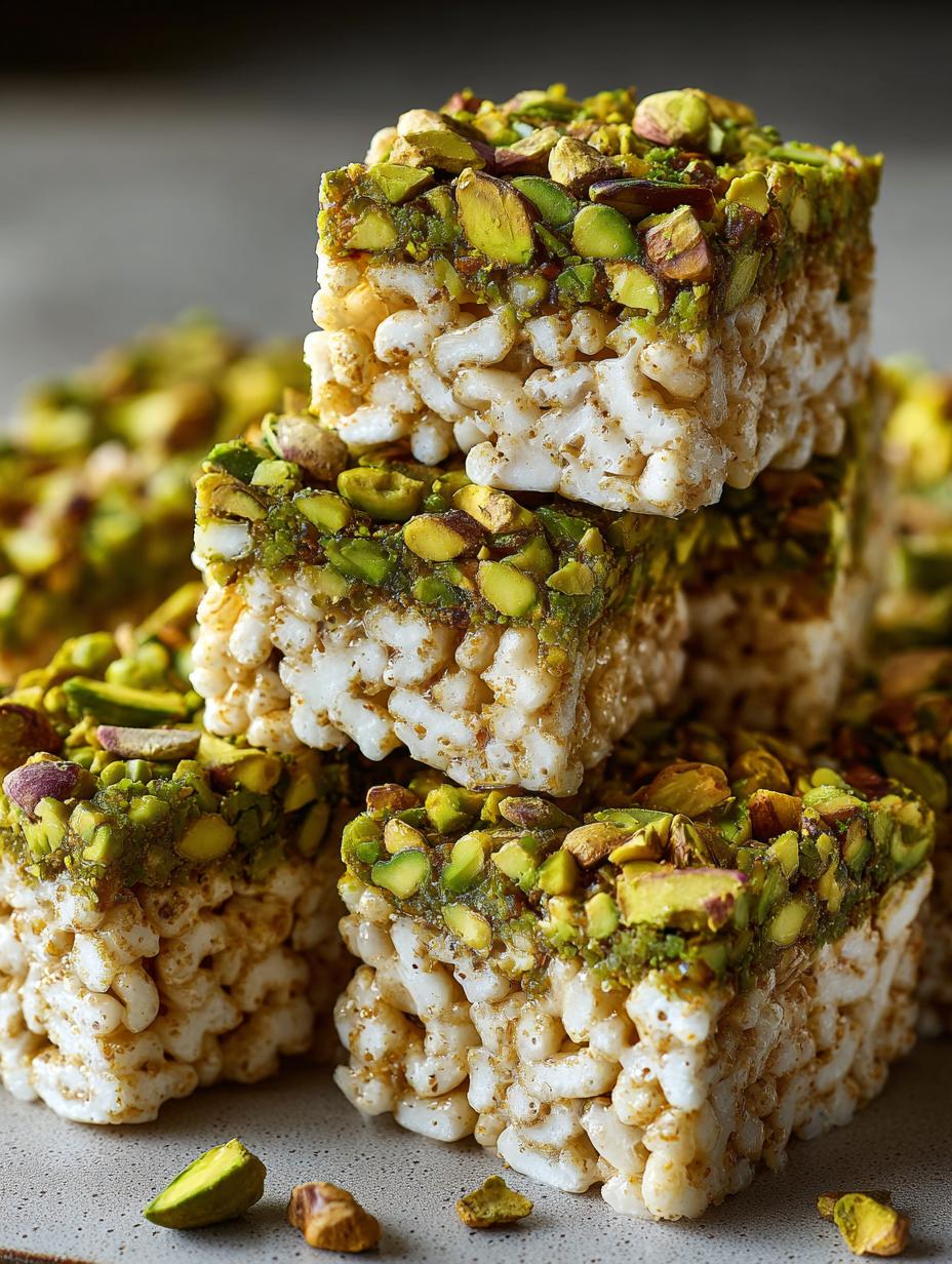 Irresistible Pistachio Rice Krispie Treats to Savor - Pistachio Rice Krispie Treats - main visual representation