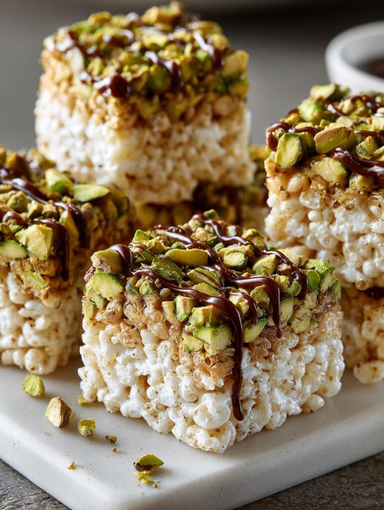 Pistachio Rice Krispie Treats