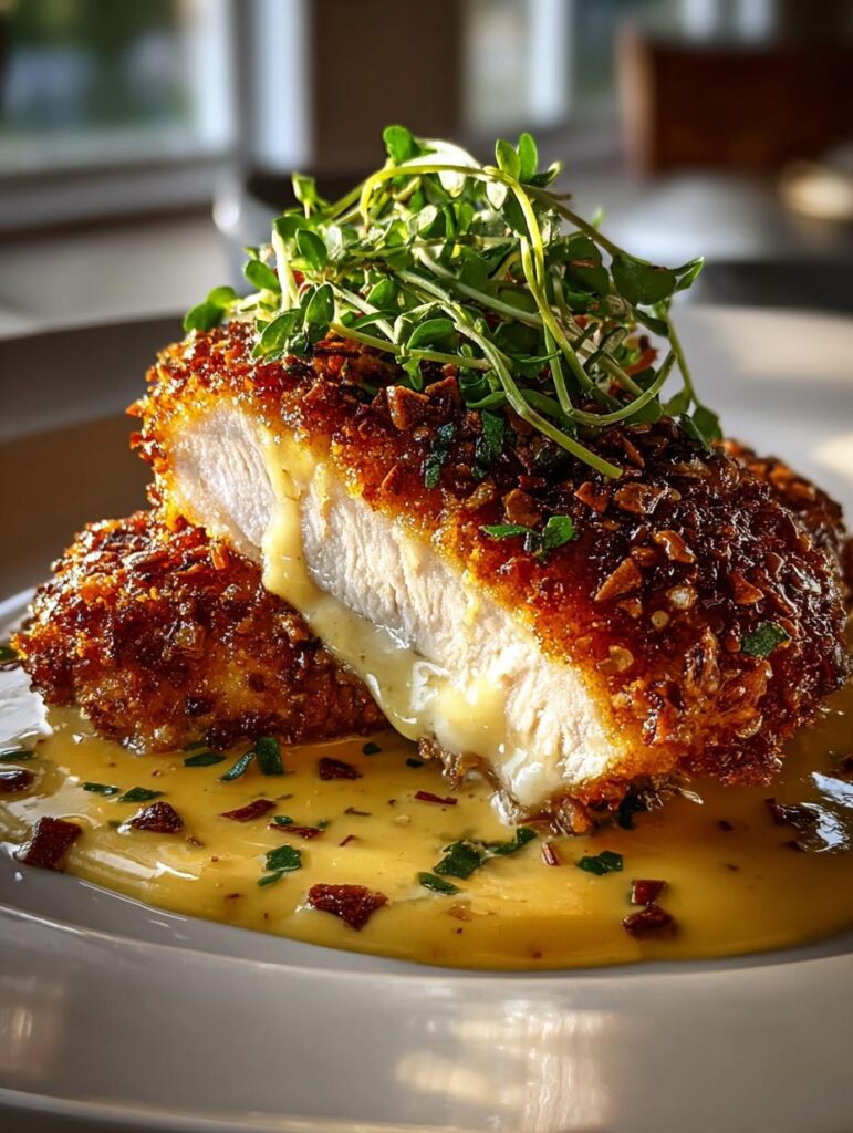 Pretzel Chicken with Mustard