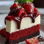 Red Velvet Strawberry Cheesecake