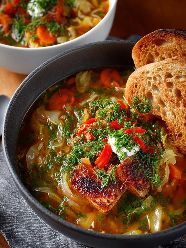 Roasted Cabbage Soup