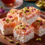 Rose Kalakand with Paneer