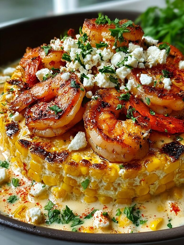 Shrimp Creamed Corn Feta