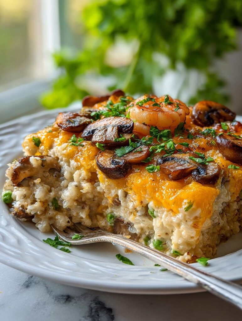 Shrimp Mushroom Rice Casserole