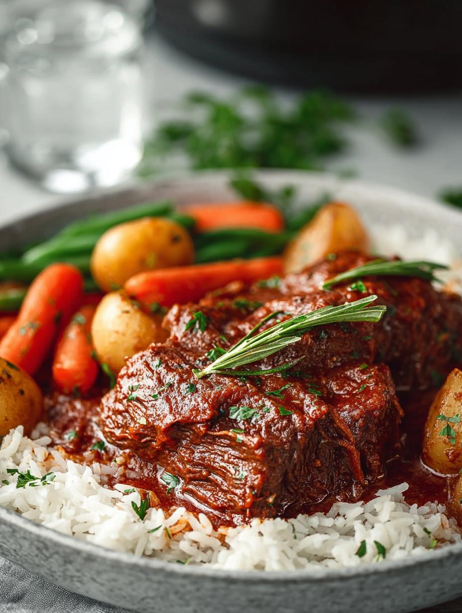 Slow Cooker Beef Short Ribs: 7 Steps to Tender Perfection - Slow Cooker Beef Short - main visual representation