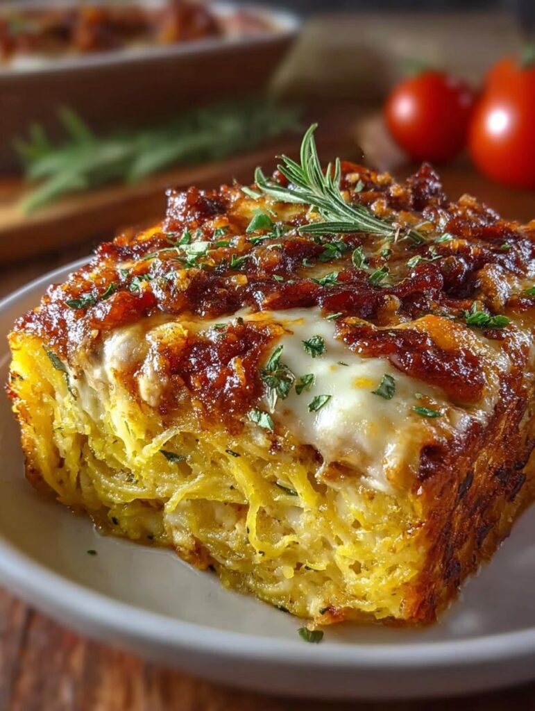 Spaghetti Squash Pizza Casserole