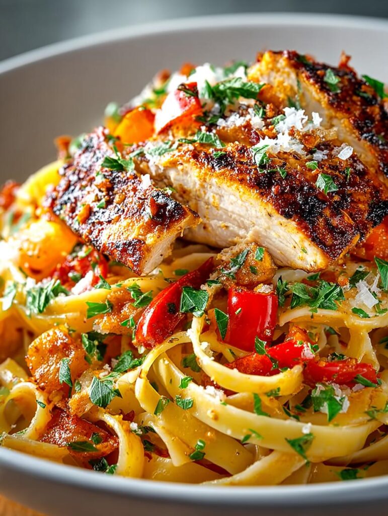 Spicy Cajun Chicken Linguine