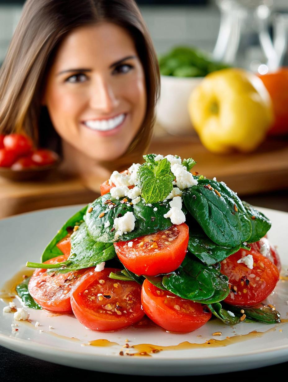 Delicious spinach salad with vibrant ingredients, perfect for any meal