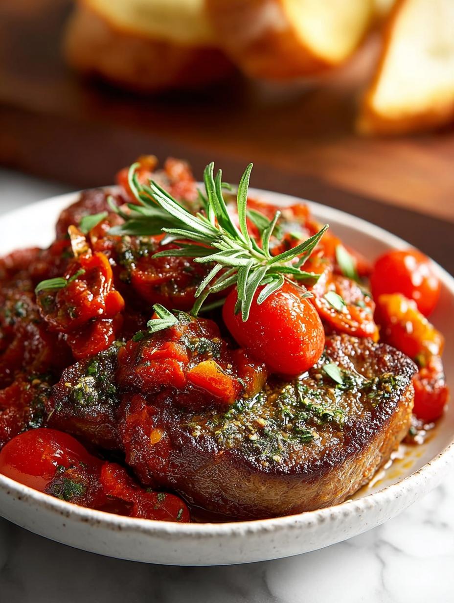 Delicious Steak Pizzaiola with Tomato for Dinner - Steak Pizzaiola with Tomato - additional detail