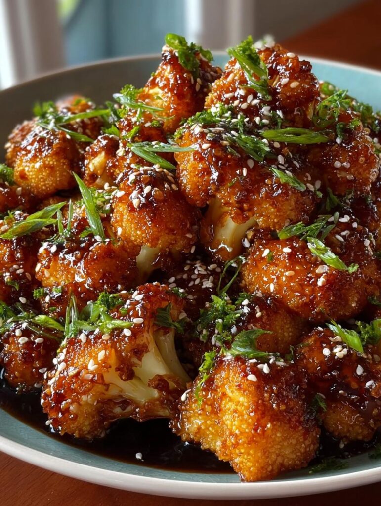 Sticky Honey Garlic Cauliflower