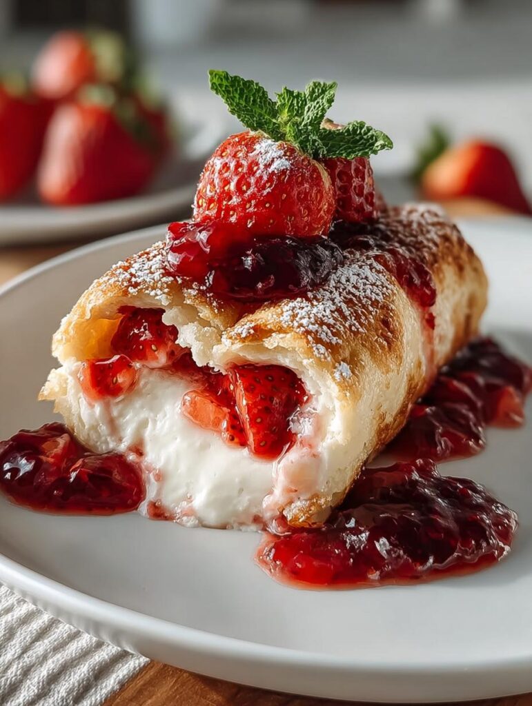 Strawberry Air Fryer Cheesecake