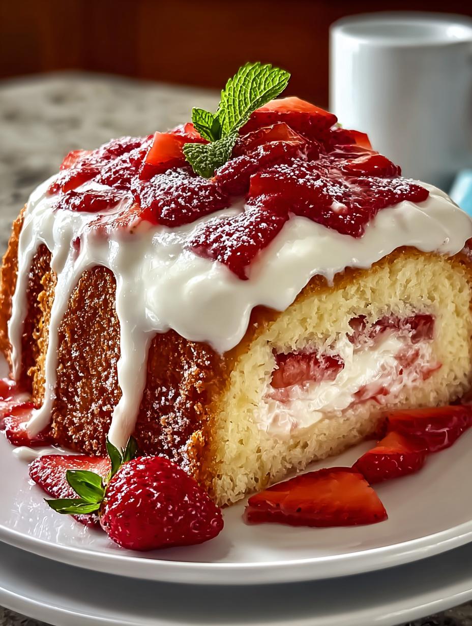 Strawberry Cream Cheese Pound