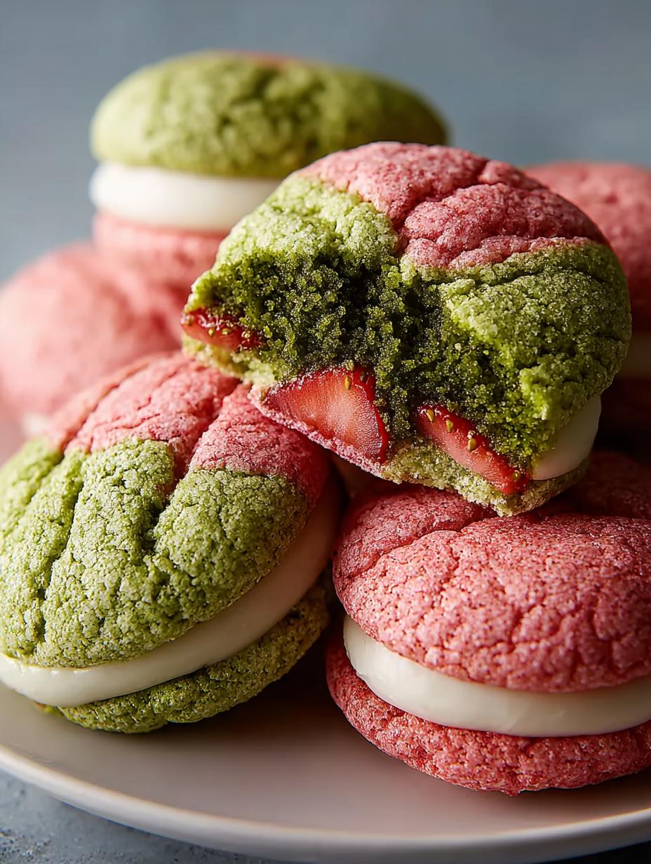 Strawberry Matcha Neapolitan Cookies: 30-Minute Delight - Strawberry Matcha Neapolitan Cookies - additional detail