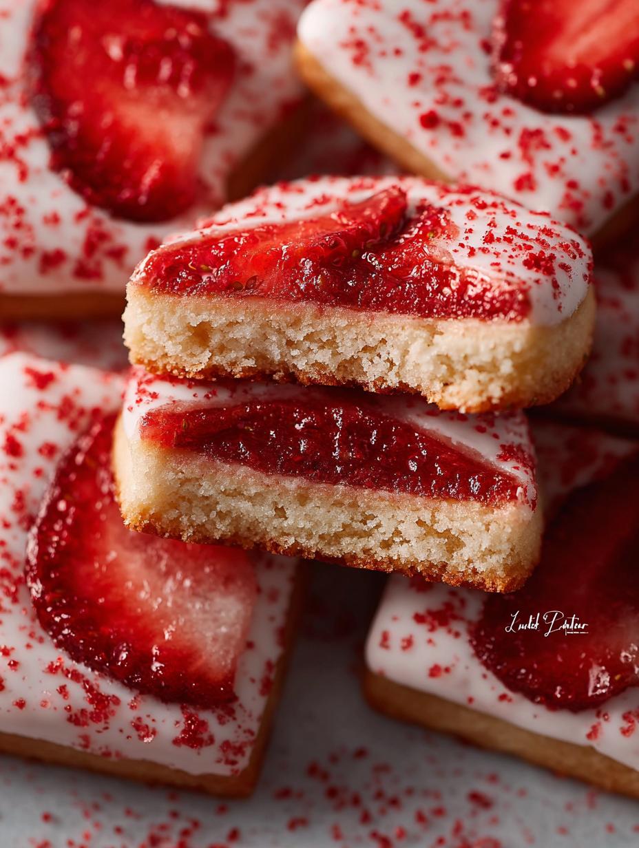 Melt-In-Your-Mouth Strawberry Shortbread Cookies Recipe - Strawberry Shortbread Cookies - main visual representation
