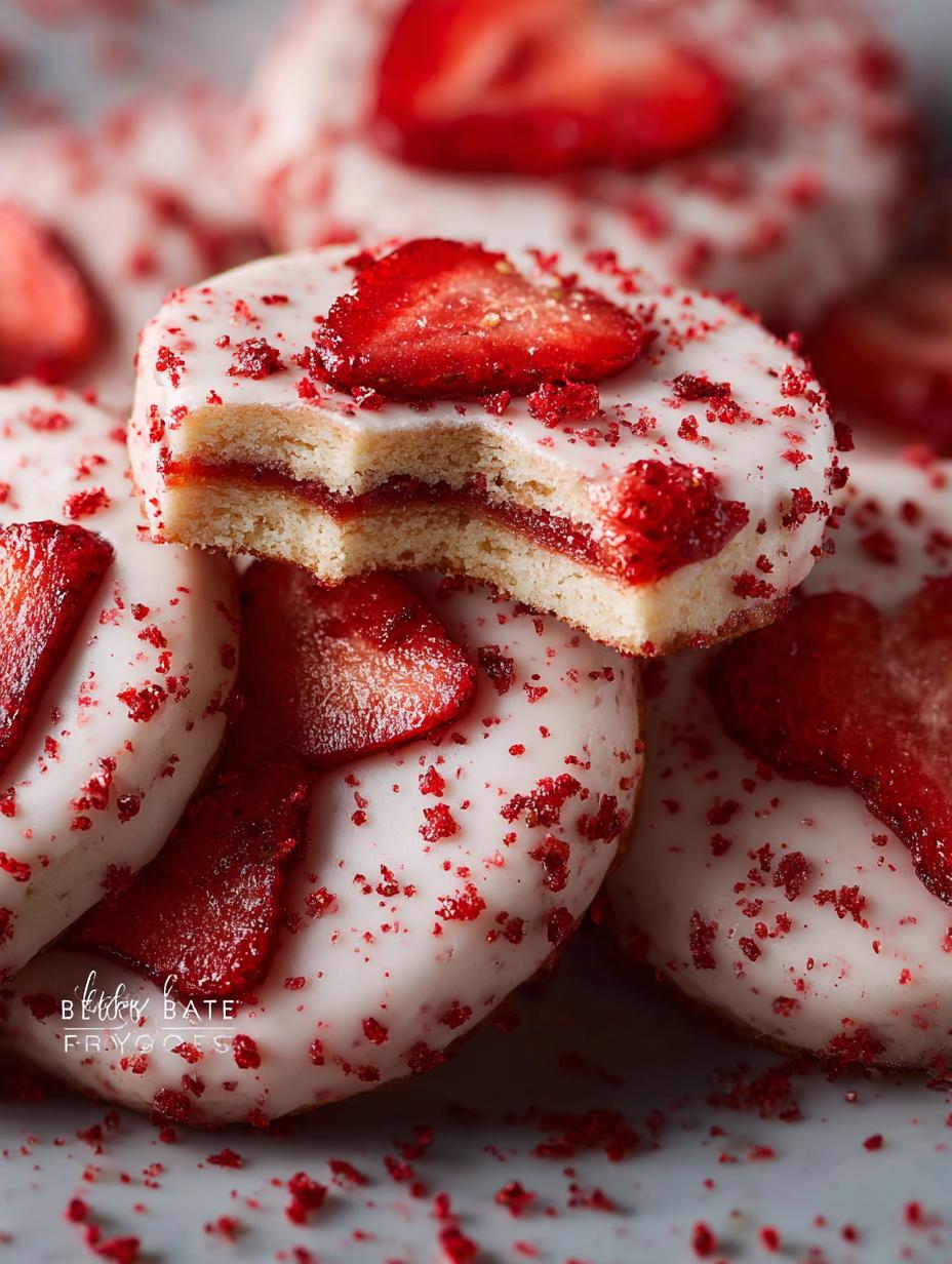Melt-In-Your-Mouth Strawberry Shortbread Cookies Recipe - Strawberry Shortbread Cookies - additional detail