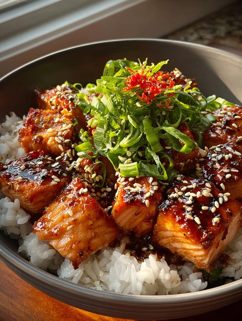 Teriyaki Salmon Bowls Coconut