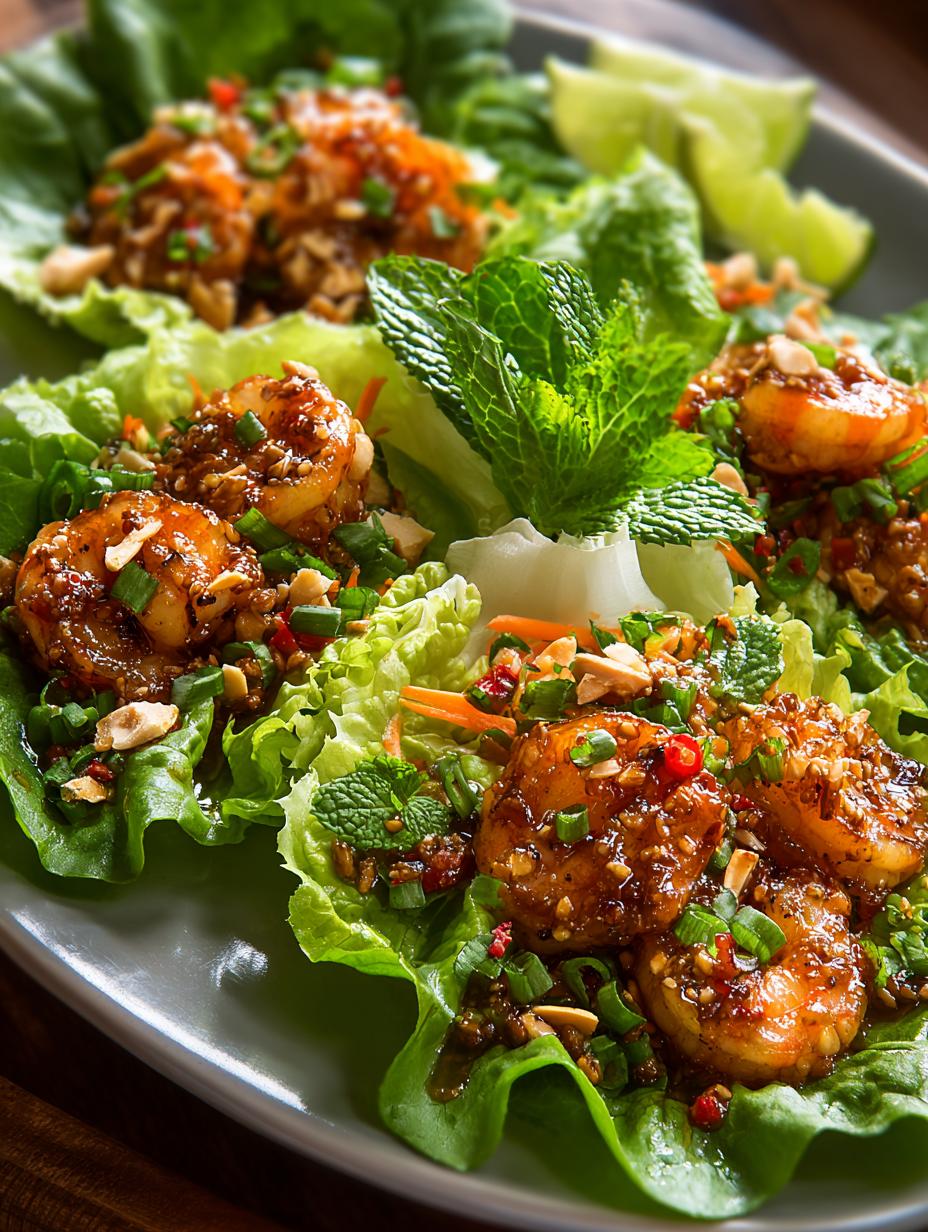 Thai Shrimp Lettuce Wraps