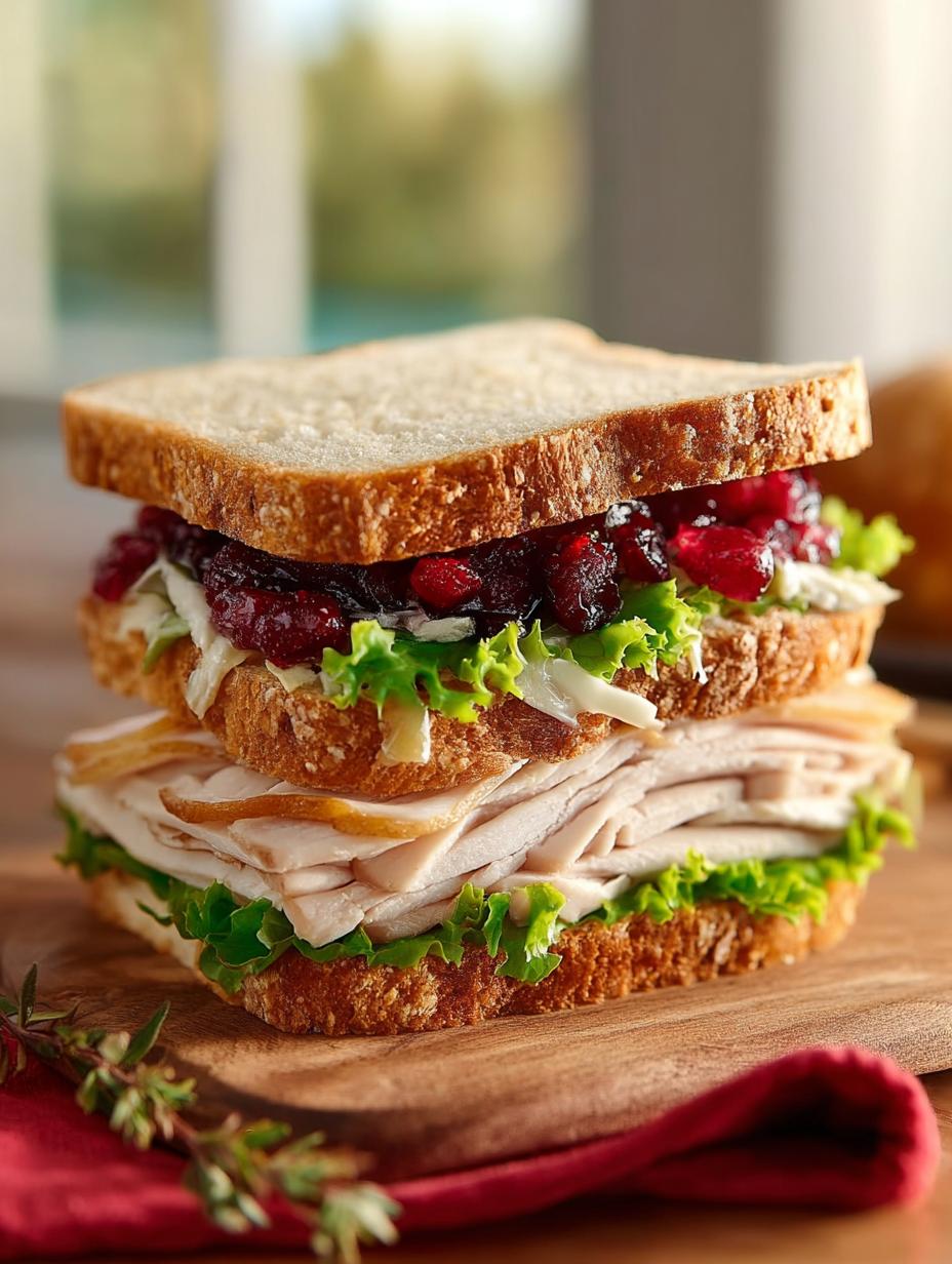 Delicious Turkey Cranberry Sandwich Recipe for Lunch - Turkey Cranberry Sandwich - main visual representation