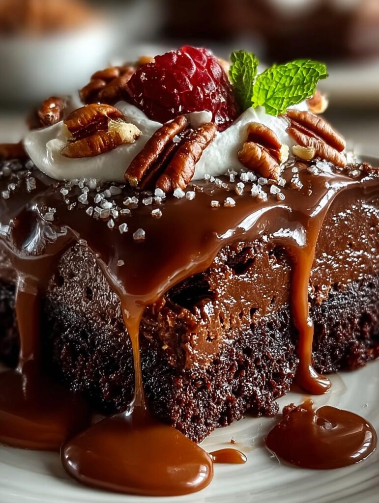 Turtle Chocolate Fudge Cake