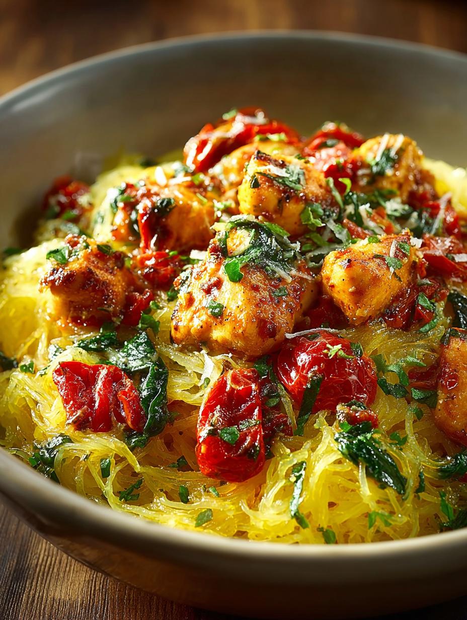 Tuscan Chicken Spaghetti Squash: 7 Comforting Flavors - Tuscan Chicken Spaghetti Squash - additional detail