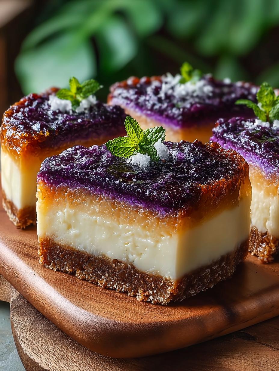 Ube Cassava Cake with Macapuno: A Sweet Delight - Ube Cassava Cake with - main visual representation