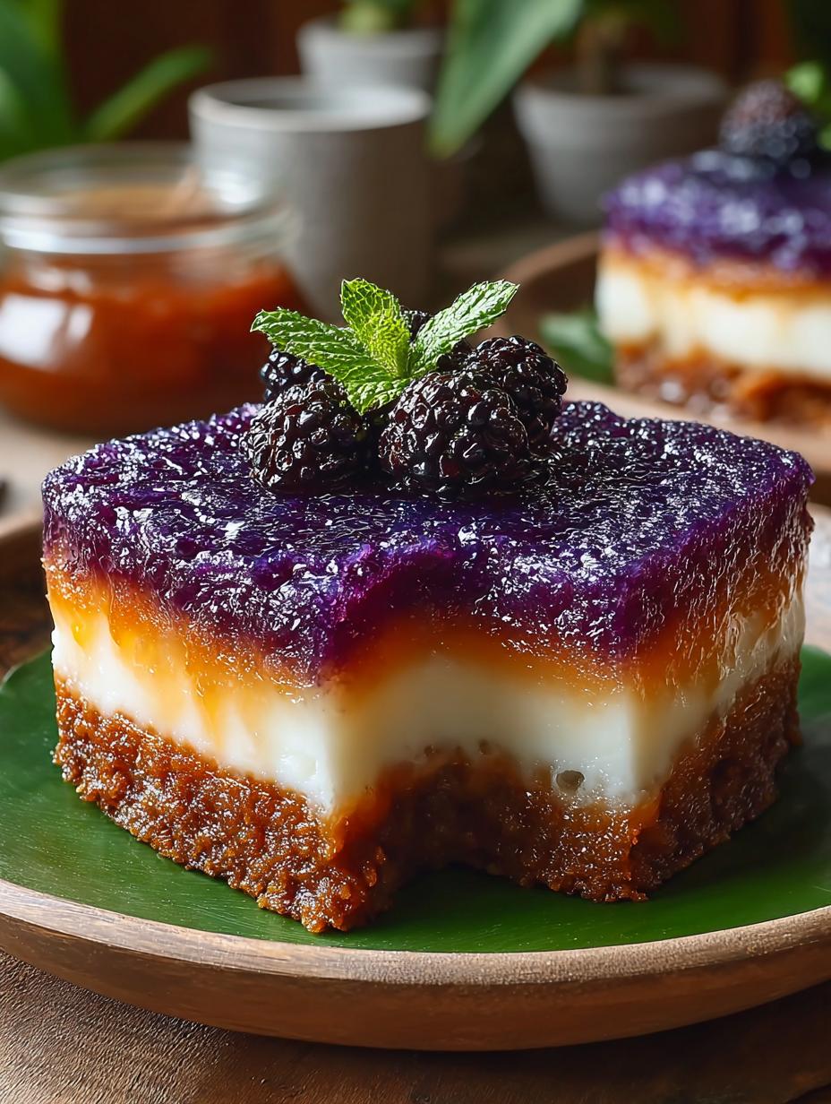 Ube Cassava Cake with