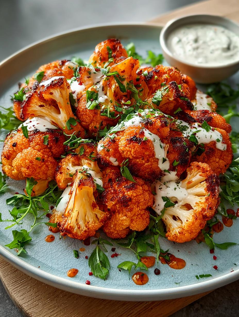 Crispy Vegan Buffalo Cauliflower Bites You Need - Vegan Buffalo Cauliflower - main visual representation