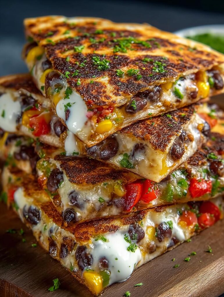 Vegan Quesadillas Black Beans