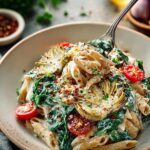 Vegan Spinach Artichoke Pasta