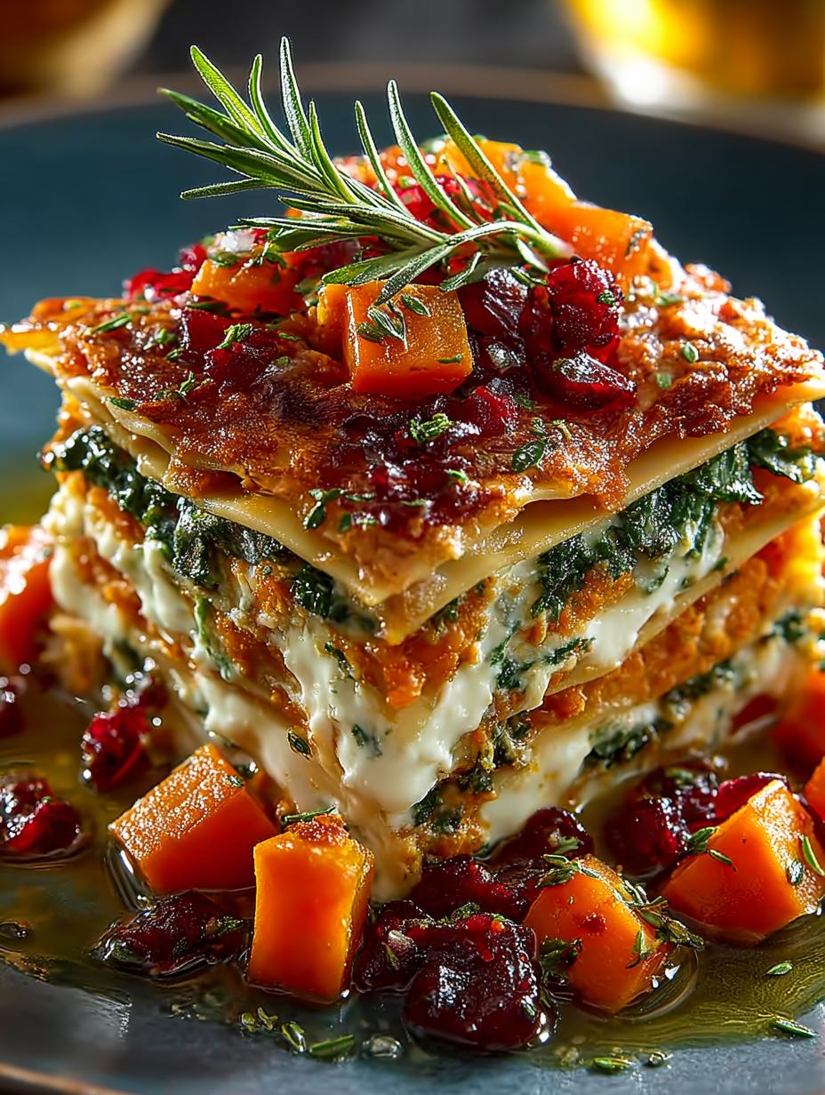 Vegetable Lasagna with Sweet Potato & Butternut Squash - Vegetable Lasagna with Sweet - additional detail